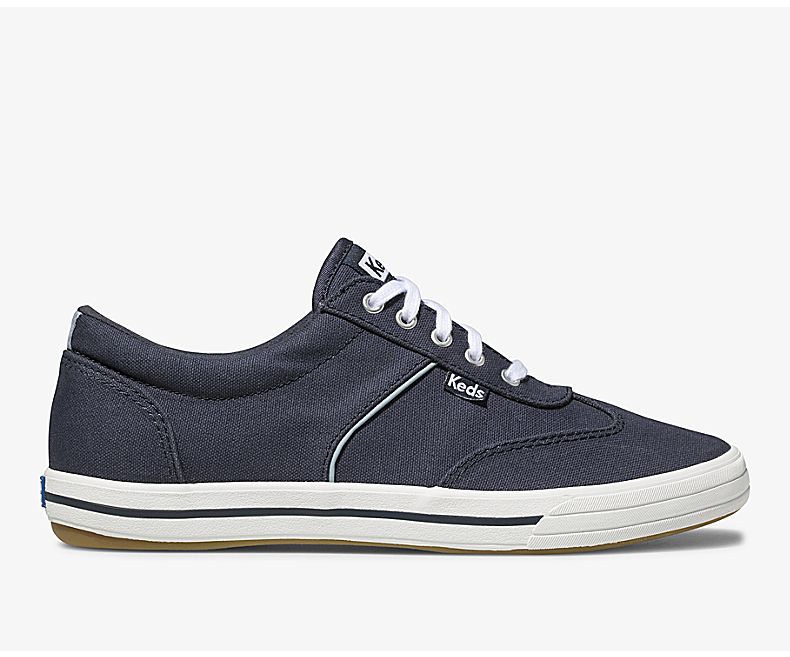 Keds Womens Navy Lace Up Shoes - Keds Courty 801BQFXMN